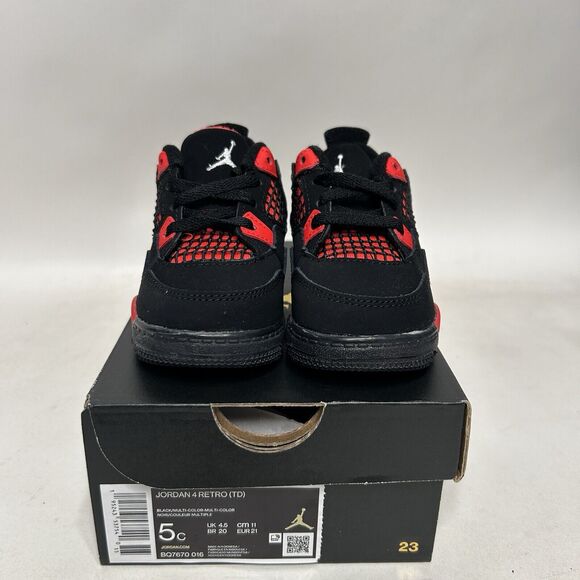 Nike Air Jordan 4 Retro TD “Red Thunder” 2024 - Picture 2 of 5